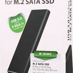 Icy Box Θήκη για Σκληρό Δίσκο M.2 SATA III με σύνδεση USB 3.0