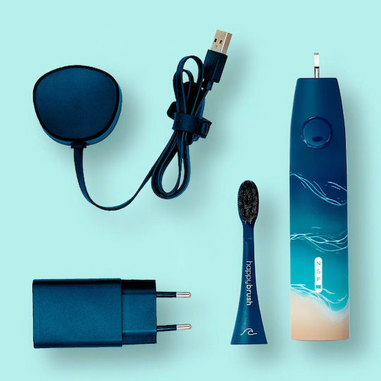 Happy Brush Schall Eco Vibe 3 Ocean Ηλεκτρική Οδοντόβουρτσα Μπλε