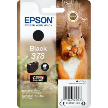 Epson 378 Γνήσιο Μελάνι Εκτυπωτή InkJet Μαύρο (C13T37814010)