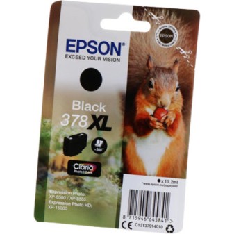 Epson 378XL Γνήσιο Μελάνι Εκτυπωτή InkJet Μαύρο (C13T37914010)