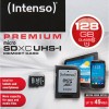 Intenso Premium microSDXC 128GB Class 10 U1 UHS-I με αντάπτορα