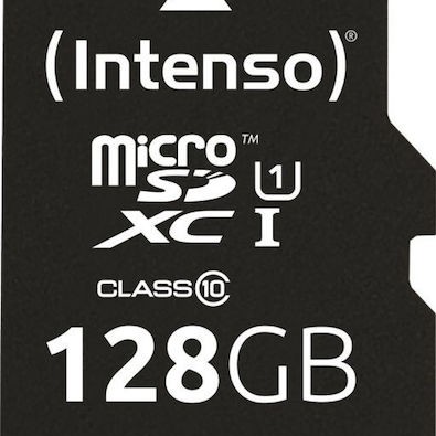 Intenso Premium microSDXC 128GB Class 10 U1 UHS-I με αντάπτορα