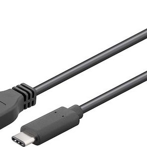 Goobay USB 3.0 Cable USB-C male - USB-A 15W Μαύρο 2m (71221)
