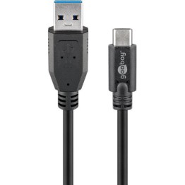 Goobay USB 3.0 Cable USB-C male - USB-A 15W Μαύρο 2m (71221)