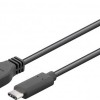 Goobay Regular USB 3.0 Cable USB-C male - USB-A male Μαύρο 1m (67890)