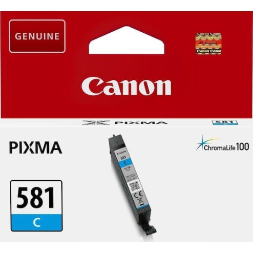 Canon CLI-581 Γνήσιο Μελάνι Εκτυπωτή InkJet Κυανό (2103C001)
