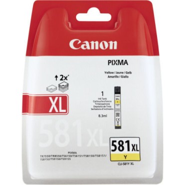 Canon CLI-581XL Γνήσιο Μελάνι Εκτυπωτή InkJet Κίτρινο (2051C001)