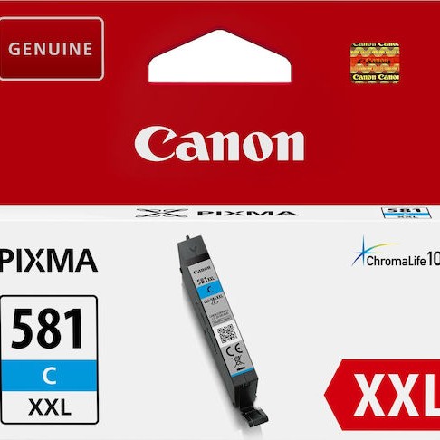 Canon CLI-581XXL Γνήσιο Μελάνι Εκτυπωτή InkJet Κυανό (1995C001)