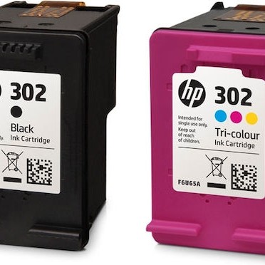 HP 302 Γνήσιο Πακέτο 2 Μελανιών Εκτυπωτή InkJet Μαύρο (X4D37AE)
