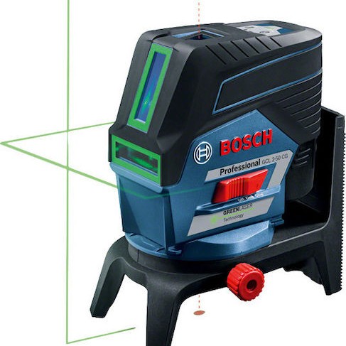 Bosch Αυτορυθμιζόμενο Γραμμικό Αλφάδι Laser Πράσινης Δέσμης 12V με Εύρος Εργασίας 20m
