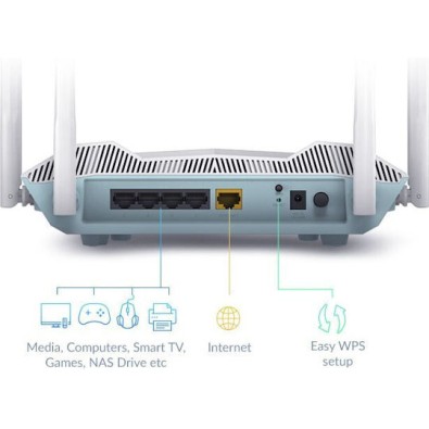D-Link Eagle Pro AI R32 Ασύρματο Router Wi‑Fi 6 με 3 Θύρες Ethernet