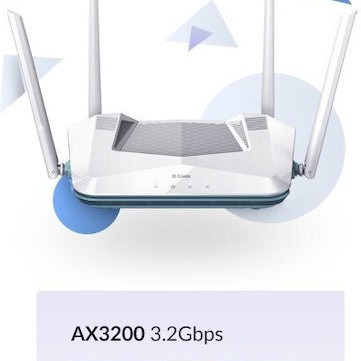 D-Link Eagle Pro AI R32 Ασύρματο Router Wi‑Fi 6 με 3 Θύρες Ethernet