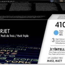 HP 410X Γνήσιο Multipack Toner Laser Εκτυπωτή Κίτρινο/Κυανό/Ματζέντα High Yield 3τμχ (CF252XM)