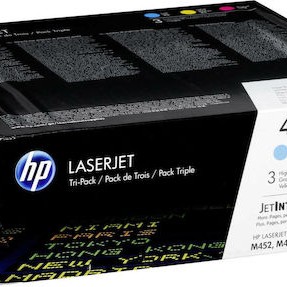 HP 410X Γνήσιο Multipack Toner Laser Εκτυπωτή Κίτρινο/Κυανό/Ματζέντα High Yield 3τμχ (CF252XM)