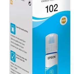Epson 102 Γνήσιο Μελάνι Εκτυπωτή InkJet Κυανό (C13T03R240)