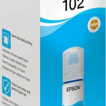 Epson 102 Γνήσιο Μελάνι Εκτυπωτή InkJet Κυανό (C13T03R240)