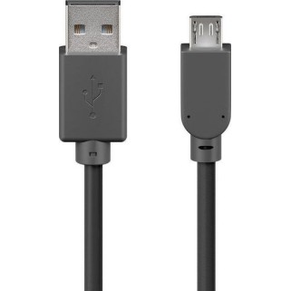 Goobay Regular USB 2.0 to micro USB Cable Μαύρο 5m (93921)
