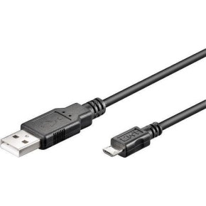 Goobay Regular USB 2.0 to micro USB Cable Μαύρο 5m (93921)