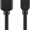 Goobay Regular USB 2.0 to micro USB Cable Μαύρο 5m (93921)