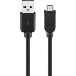Goobay Regular USB 2.0 to micro USB Cable Μαύρο 5m (93921)
