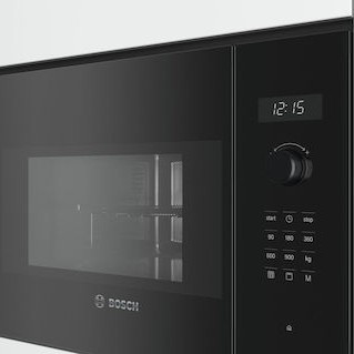 Bosch Εντοιχιζόμενος Φούρνος Μικροκυμάτων με Grill 25lt Μαύρος