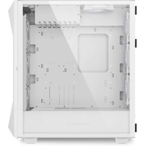 Sharkoon REV300 Gaming Full Tower Κουτί Υπολογιστή με Πλαϊνό Παράθυρο και RGB Φωτισμό Λευκό