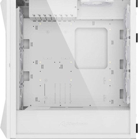 Sharkoon REV300 Gaming Full Tower Κουτί Υπολογιστή με Πλαϊνό Παράθυρο και RGB Φωτισμό Λευκό