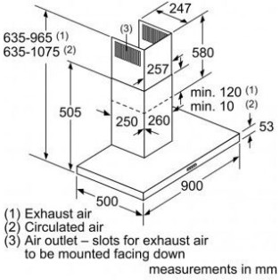 Bosch Απορροφητήρας Καμινάδα 90cm Inox