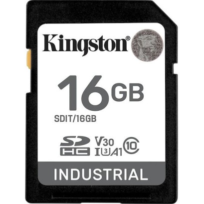 Kingston Industrial SDHC 16GB Class 10 U1 V10 A1 UHS-I