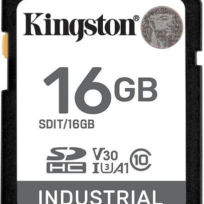 Kingston Industrial SDHC 16GB Class 10 U1 V10 A1 UHS-I