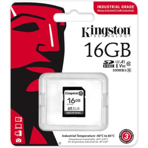 Kingston Industrial SDHC 16GB Class 10 U1 V10 A1 UHS-I