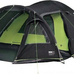 High Peak Mesos 4 Χειμερινή Σκηνή Camping Τούνελ Ορειβασίας Μαύρη με Διπλό Πανί για 4 Άτομα Αδιάβροχη 4000mm 360x240x130εκ.