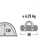 High Peak Mesos 4 Χειμερινή Σκηνή Camping Τούνελ Ορειβασίας Μαύρη με Διπλό Πανί για 4 Άτομα Αδιάβροχη 4000mm 360x240x130εκ.