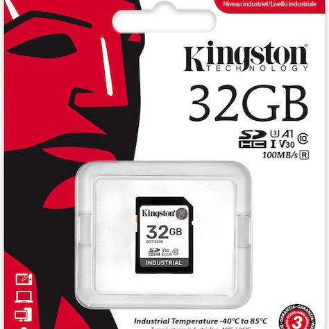 Kingston Industrial SDHC 32GB Class 10 U3 V10 A1 UHS-I