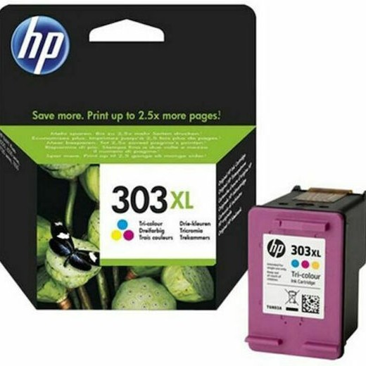 HP 303XL Γνήσιο Μελάνι Εκτυπωτή InkJet Πολλαπλό (Color) (T6N03AE)