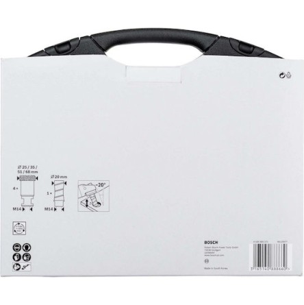 Bosch Σετ Ποτηροτρύπανα Καροτιέρας Ξηρής Κοπής με Διάμετρο 20mm για Μπετό και Πλακάκι