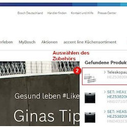 Bosch Τηλεσκοπικός Μηχανισμός Φούρνου Συμβατός με Bosch 48x13cm