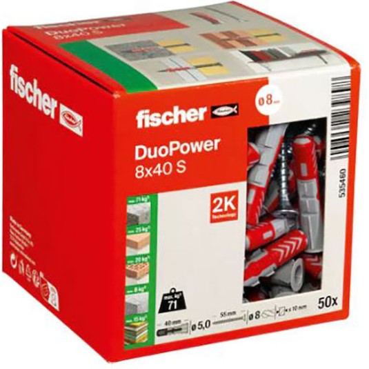 fischer Duopower S Ούπα Πλαστικό 535460 50τμχ
