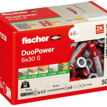 fischer Duopower S Ούπα Πλαστικό 50τμχ