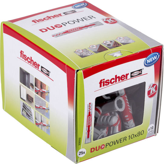 fischer Ούπα Πλαστικό 10x80mm 25τμχ