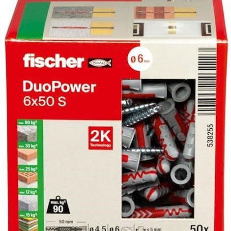 fischer Duopower Ούπα Πλαστικό 6x50mm 50τμχ 538255