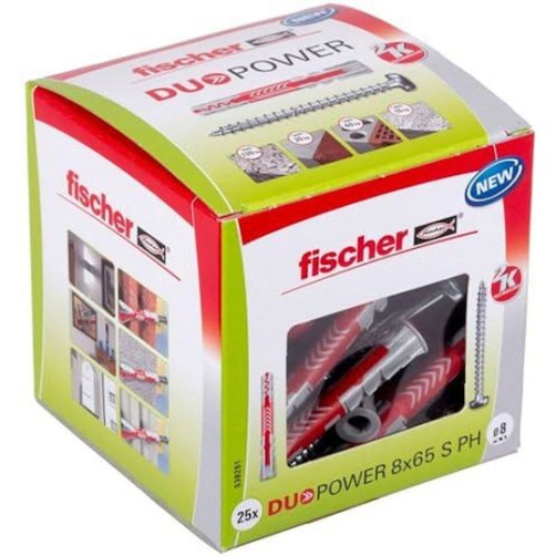 fischer Duopower Ούπα Πλαστικό 8x65mm 65τμχ 538261