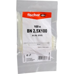 fischer Δεματικά Καλωδίων 100x2.5mm Διάφανο 100τμχ 87478