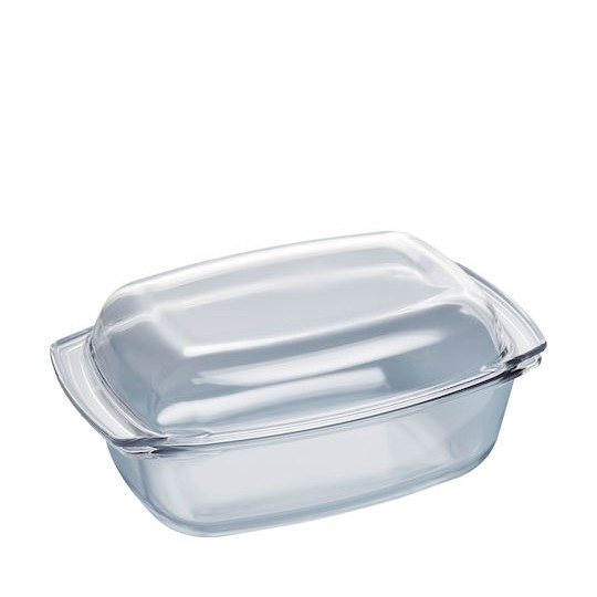 Bosch Γάστρα Ορθογώνια Γυάλινη με Γυάλινο Καπάκι 40.5x29.5cm 5.1lt