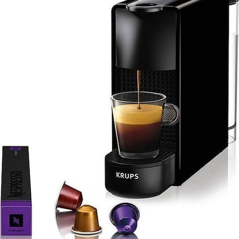 Krups Essenza Mini Καφετιέρα για Κάψουλες Nespresso Πίεσης 19bar Black