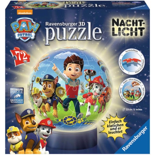 Puzzleball Paw Patrol 72pcs για 6+ Ετών Ravensburger