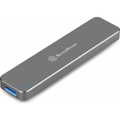 Silverstone Θήκη για Σκληρό Δίσκο M.2 SATA III με σύνδεση USB3.1 σε Γκρι χρώμα