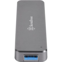Silverstone Θήκη για Σκληρό Δίσκο M.2 SATA III με σύνδεση USB3.1 σε Γκρι χρώμα