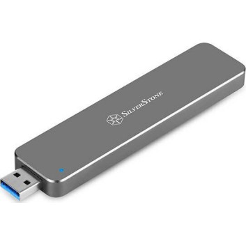 Silverstone Θήκη για Σκληρό Δίσκο M.2 SATA III με σύνδεση USB3.1 σε Γκρι χρώμα