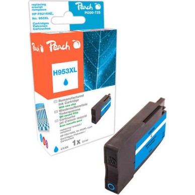 Peach Συμβατό Μελάνι Εκτυπωτή InkJet HP 953XL 1970 Σελίδων 27ml Κυανό
